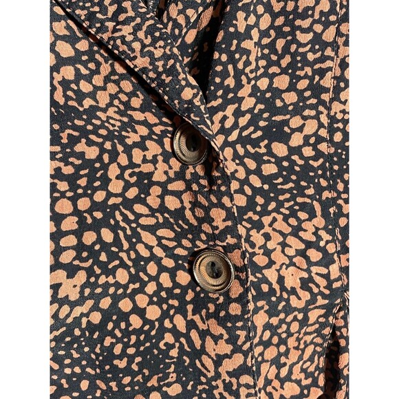 Urban Outfitters Cropped Button Down Shirt Animal Print Retro Pin Up Size XS - Picture 6 of 12